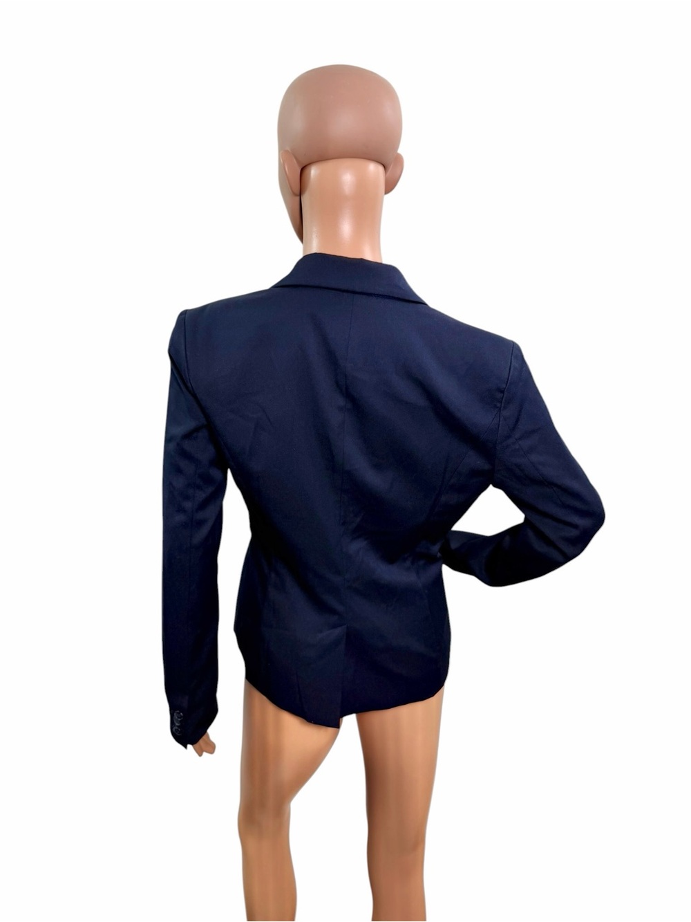 Merona  Women’s Size 6 Long Sleeve Navy Blue 2 Front Buttons Blazer - Picture 4 of 9
